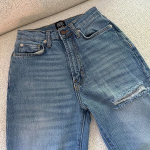 urban outfitters ripped flare jeans
